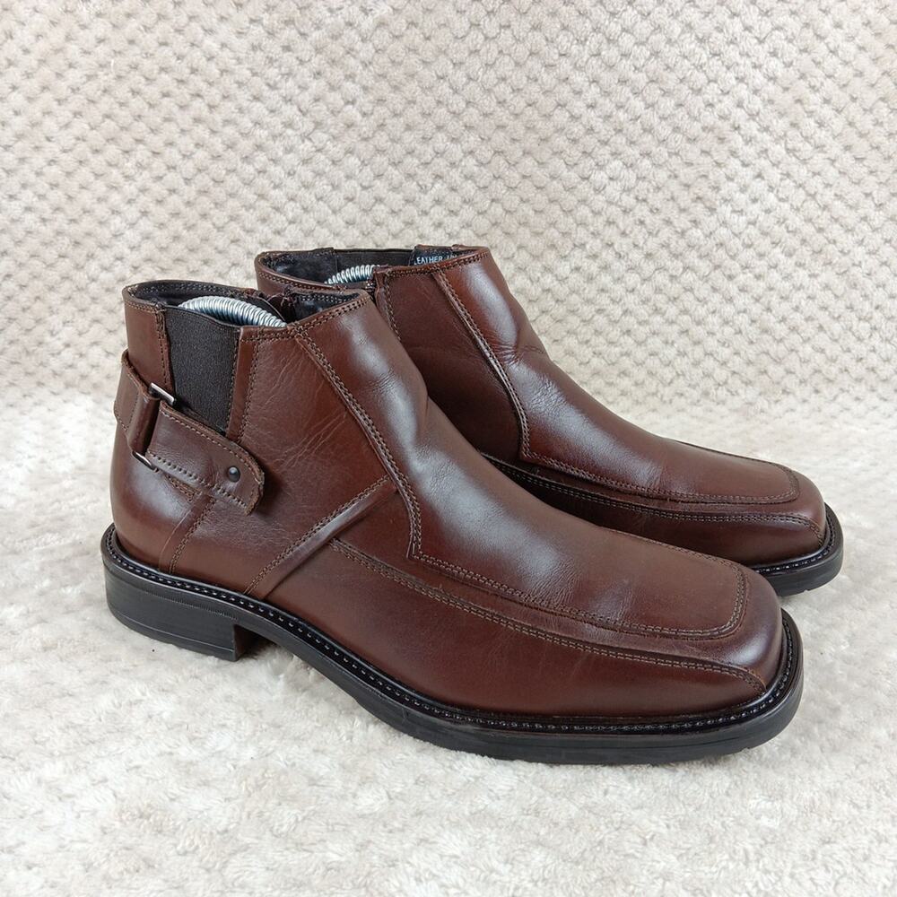 Structure Mens Brown Leather Boots Made In Italy Size 7.5 D